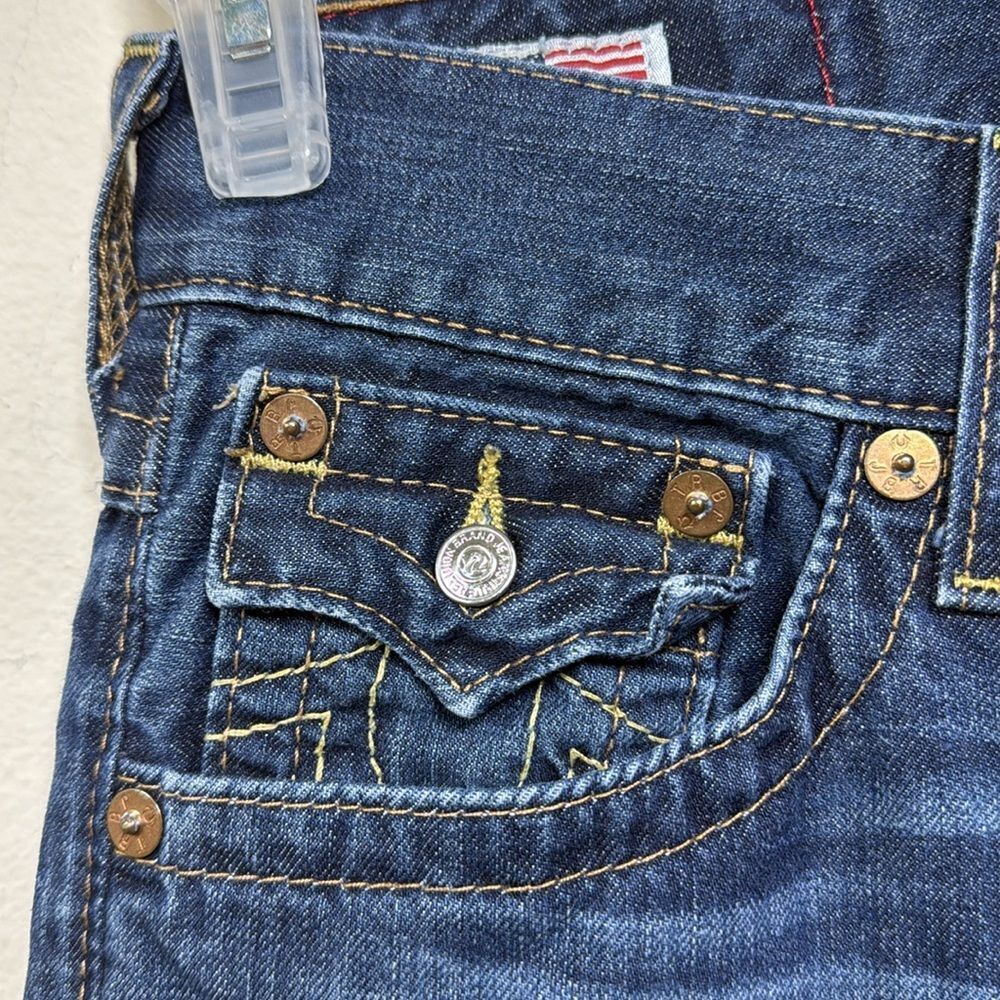 (N5) True Religion Men's 30x32 Mid Wash Denim Straight Leg Ricky Jeans in Blue - Picture 4 of 10
